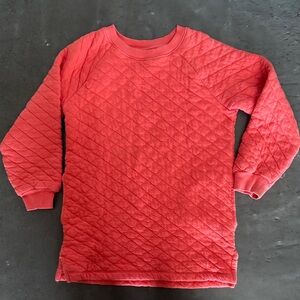 Hanna Andersson Coral Quilted Long Sleeve Top/Tunic